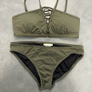 Michael Kors Army Green Swimsuit Set - LG